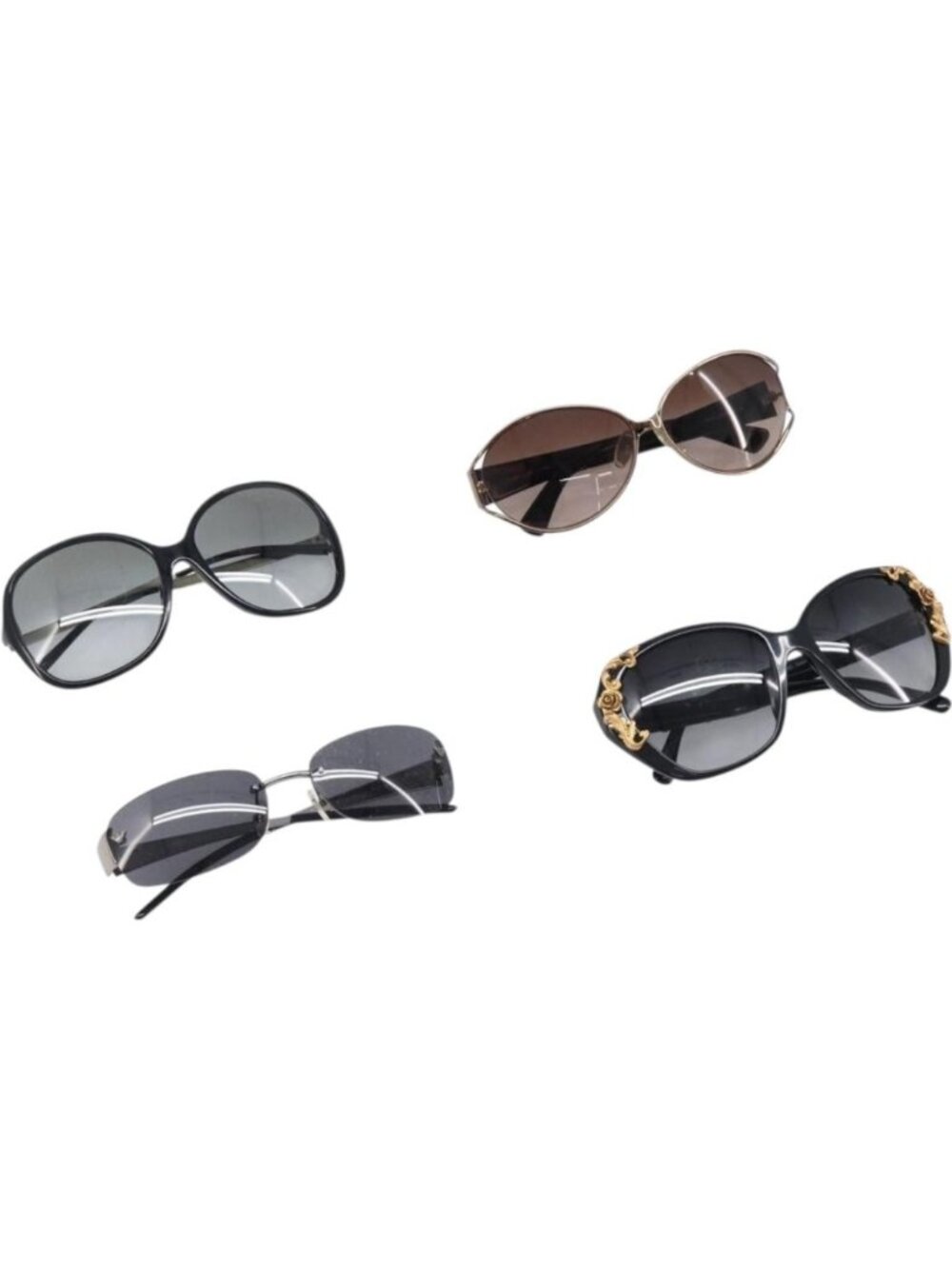 Emporio Armani Burberry Dolce & Gabbana Sunglasses 4 Set Black